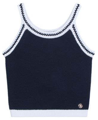 Girls' 7-16 Sleeveless Crochet Top