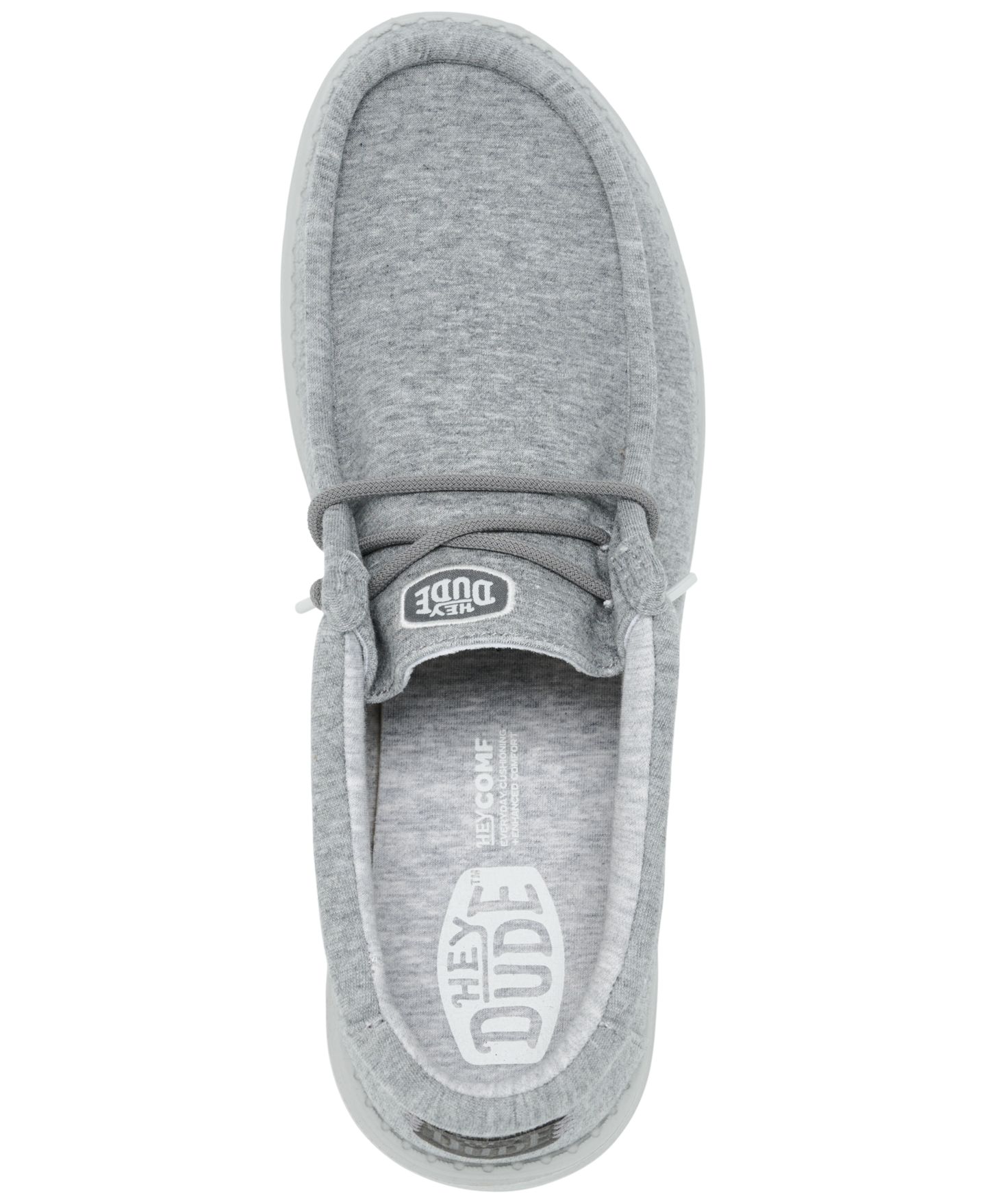 Мужские мокасины Hey Dude Wally Stretch Jersey Slip-On Casual Moccasins, цвет: Серый серо-коричневый — фото 5