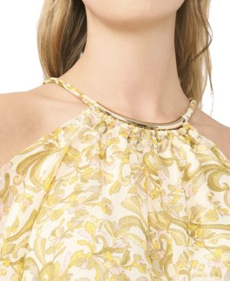 Women's Halter Neck Cold Shoulder Blouse