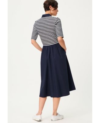 Women's Mixed Media Polo Dress