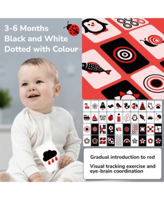 60 High Contrast Baby Flash Cards 36 Months - Black & White Toddler Flashcards 36 Months in a Bag