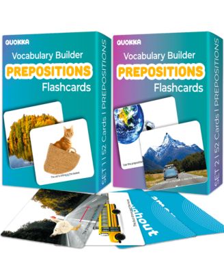 Flash Cards Set of 2 for Kids – Vocabulary Builder with Words, Sentences & Action Verbs