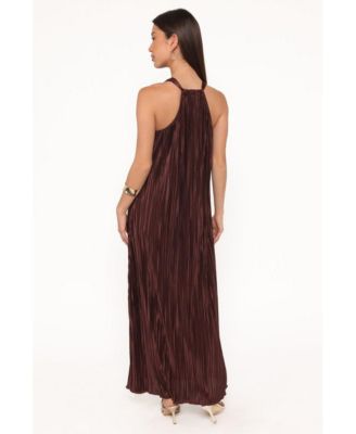 Women's Melody Plisse Halter Maxi Dress