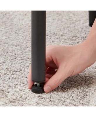 Rustic Brown Upholstered Barstools with Backrest - Set of 2