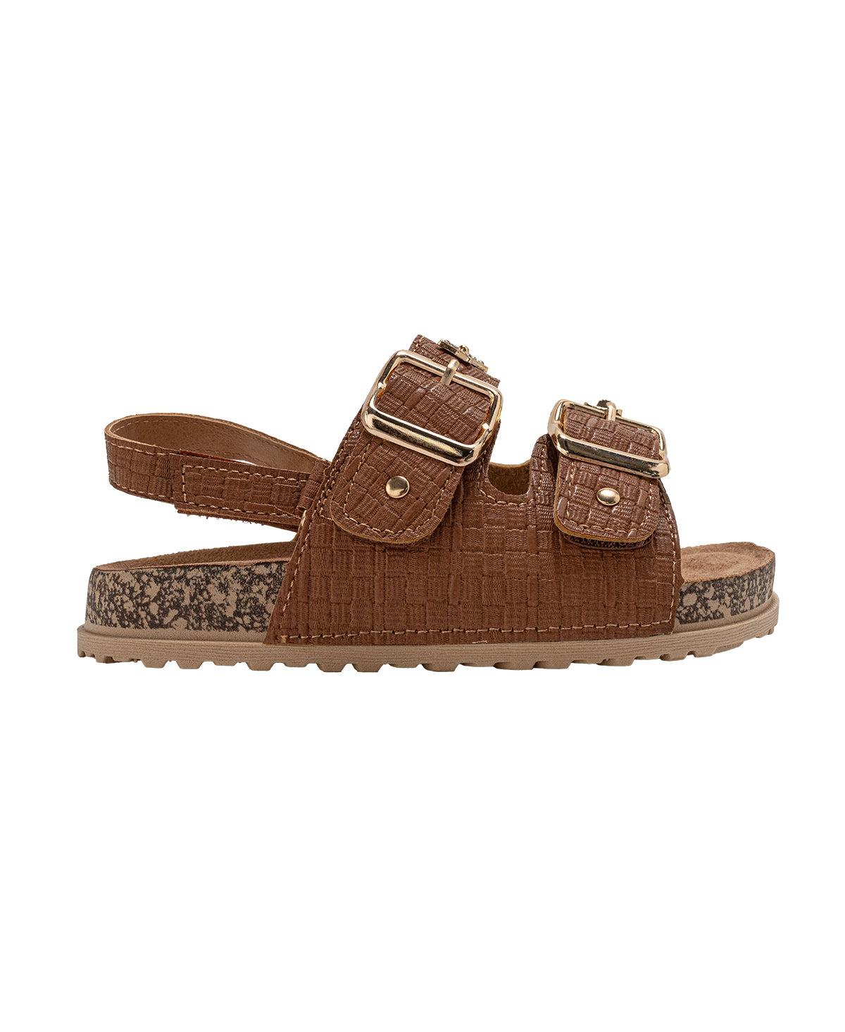 Bebe Girls Footbed Sandals - Comfortable Design with Double Buckle and Charms