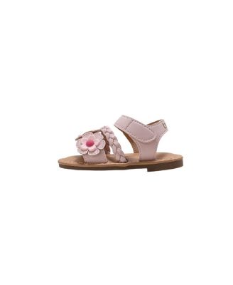 Big Girls Girl's  Fashion Sandals – Dressy Shoes with Braided Detail and Flower Applique