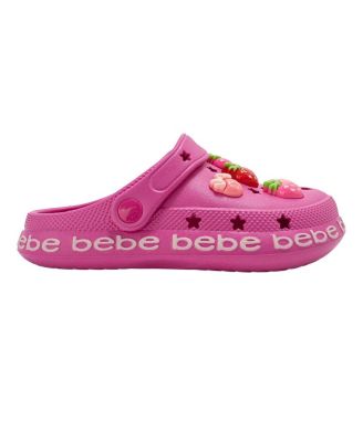 Little Girls EVA Lightweight Clogs - Slip - On Comfy Shoes with Fruit Charms
