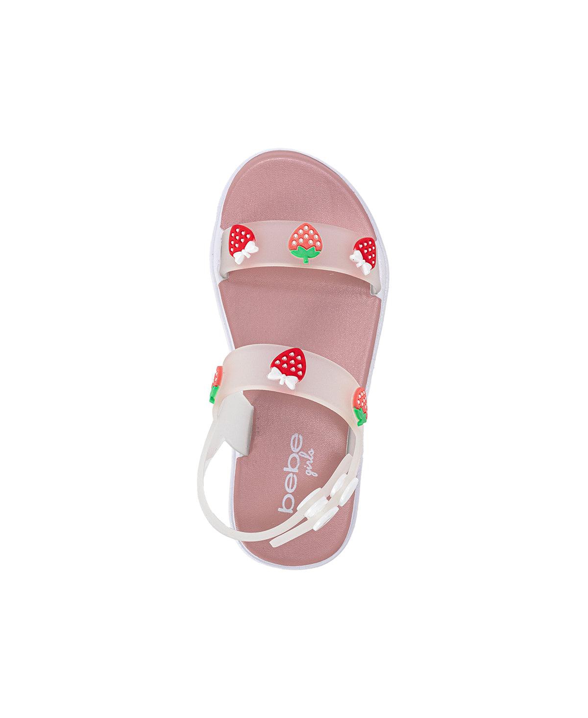 Bebe Toddler Pcu Sandal with Strawberry Charms