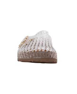 Girls Footbed Jelly Clogs - Easy Slip-On Design with Buckle and Charms