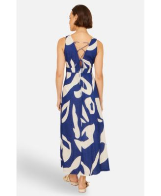Women's Cotton Abstract Print Maxi Dress