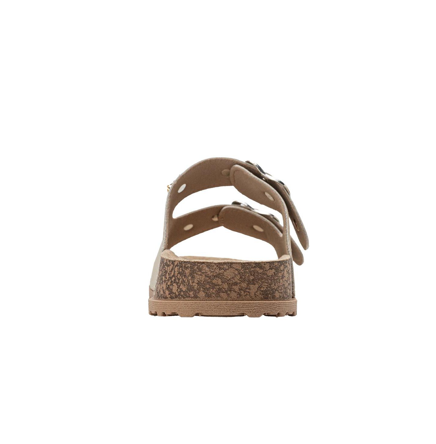 Сандалии Bebe Footbed Sandals - Lightweight with Secure Buckles and Multi-Charm Details для девочек, цвет: Рыжевато-коричневый — фото 5