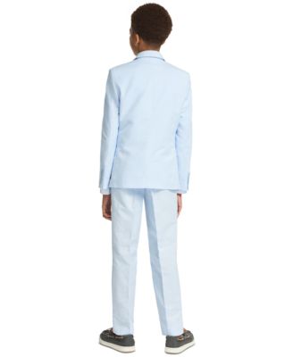 Boys' 8-20 Tri-Blend Linen Zip Closure Suit Pants