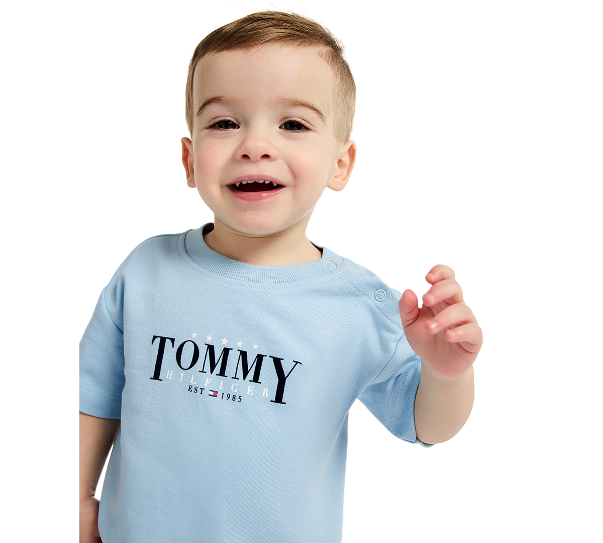 Tommy Hilfiger Baby Boys' Crewneck T-Shirt and French Terry Shorts, 2-Piece Set