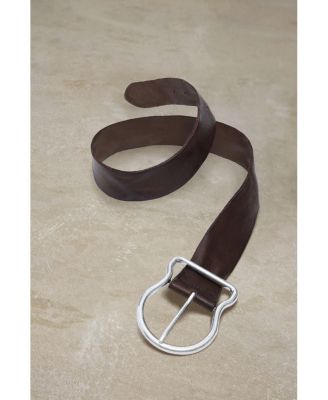 Women's Wide leather buckle belt