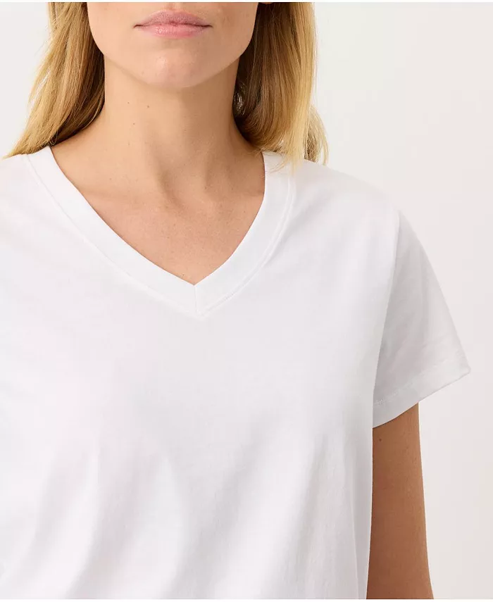 Women's Organic Cotton Softspun Essential V-Neck Tee - thumbnail 7