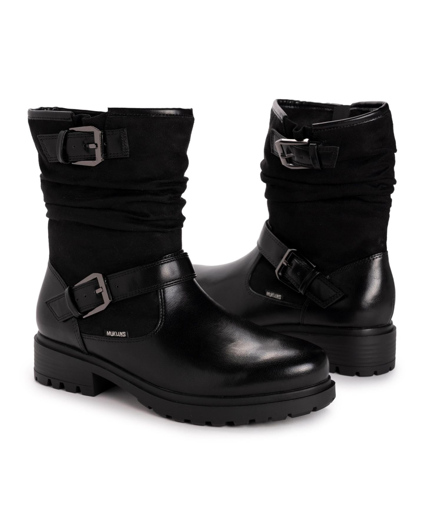 Женские ботинки MUK LUKS Scarlett Sabrina Boots Wide, цвет: Чёрный — фото 5