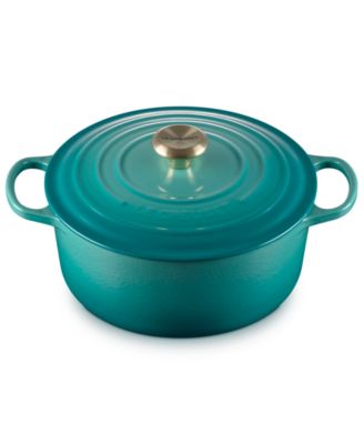 Signature Enameled Cast Iron 7.25-Quart Round Dutch Oven