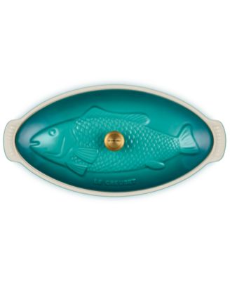 Stoneware Heritage 1.7-Quart Fish Baker with Cover
