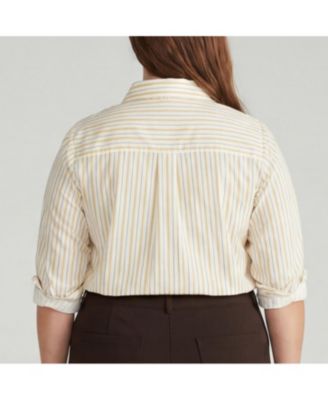 Plus Size Stretch Poplin Shirt Classic Fit