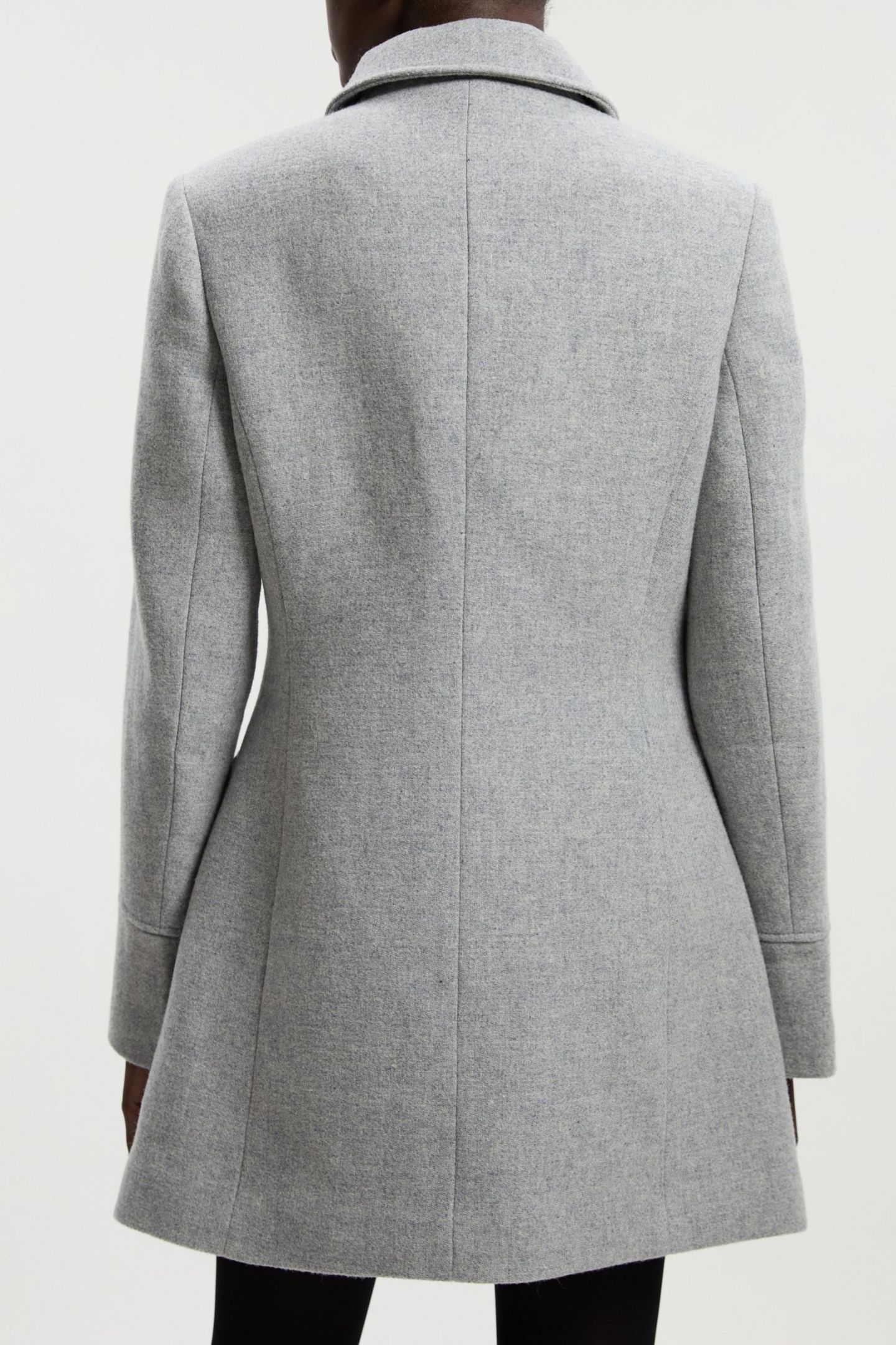 Женское пальто Karen Millen Tailored Knot Detail Midi, цвет: Серый меланжевый — фото 8