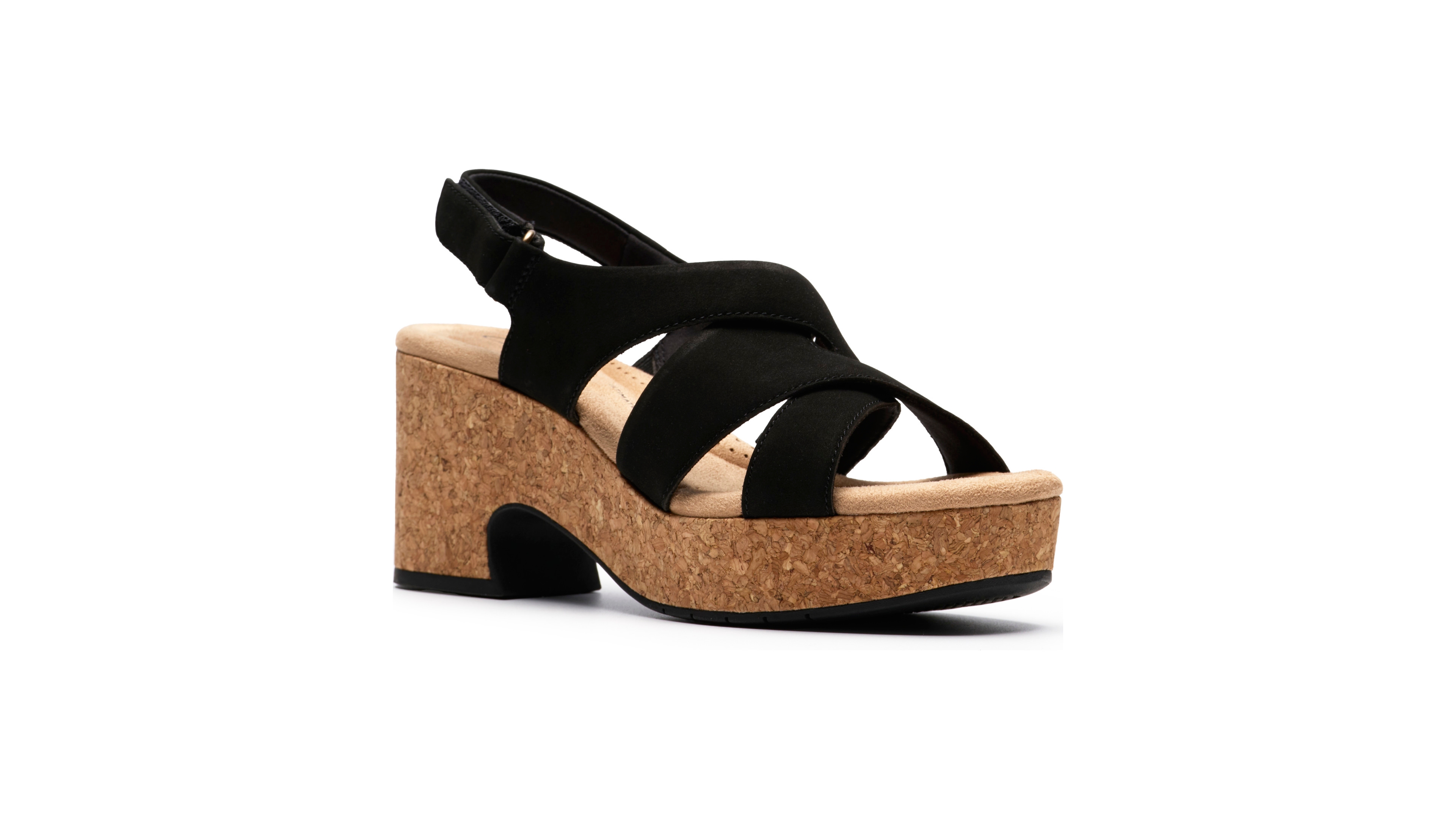 Clarks Women's Nerisa Grace Round Toe Wedge Sandals