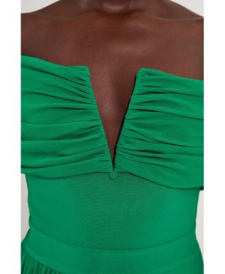 Women's Figure Form Bandage Knit Bardot Dress