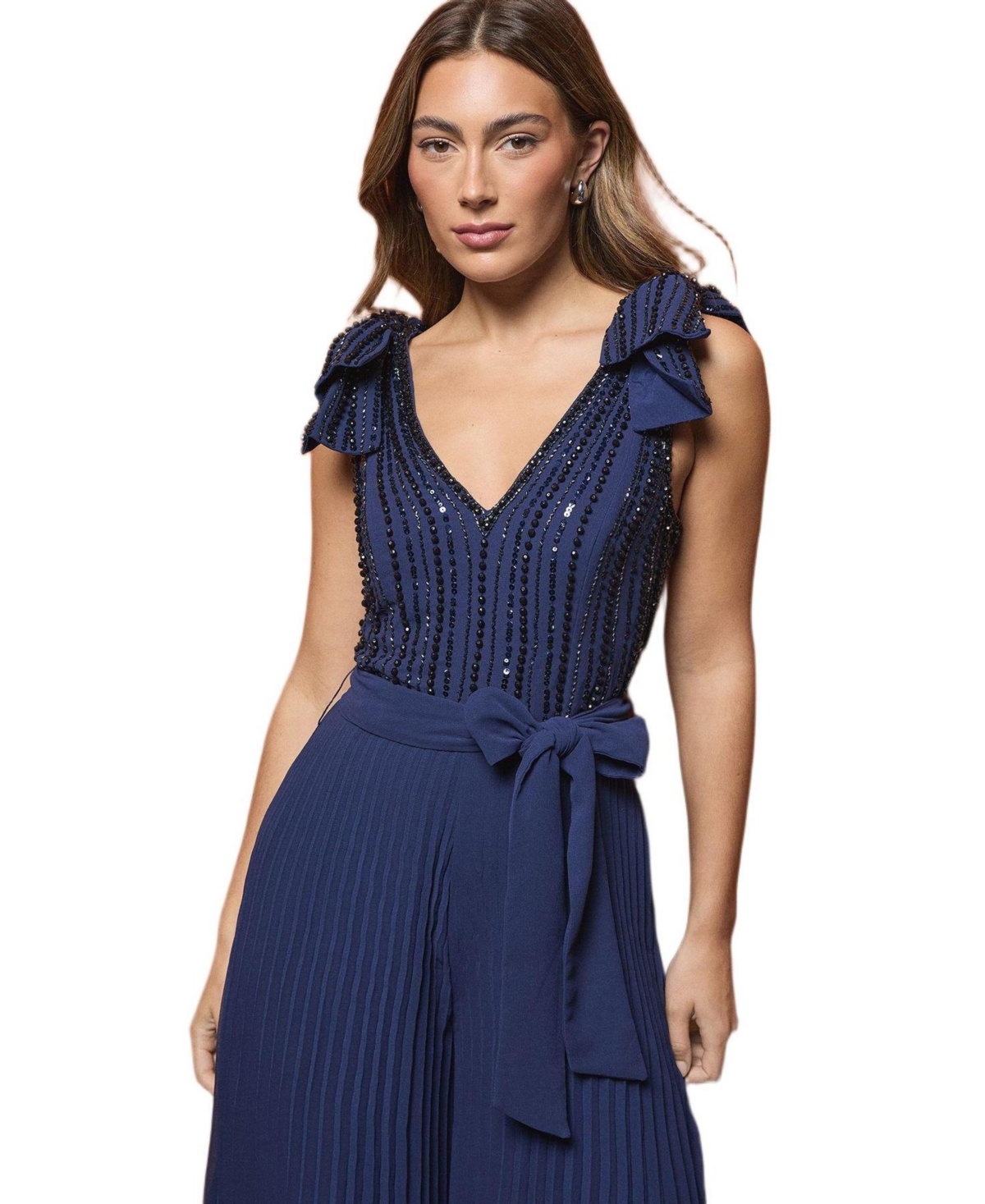 Coast Women's Embellished Bow Shoulder Jumpsuit