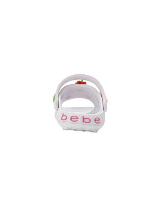 Toddler Girl's  Lightweight Platform EVA Slides - Slip - On Comfy with Strawberry Charm Accents