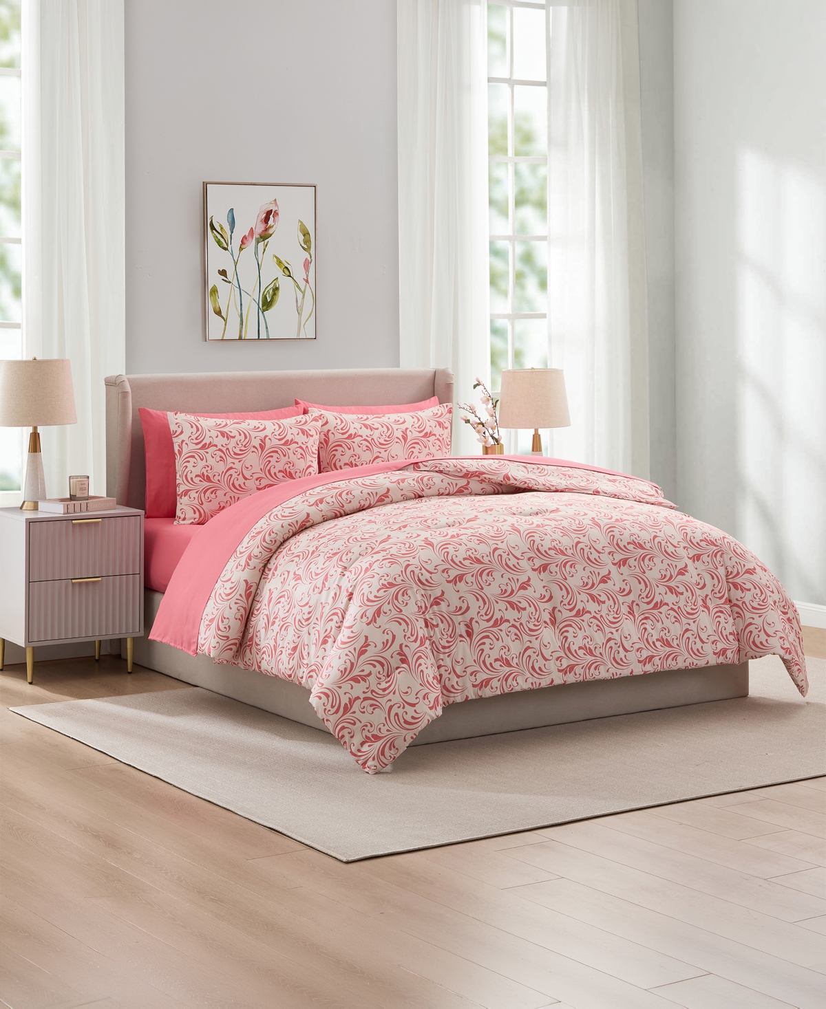 Nestl Luxury Soft Biomorphic Design 7-Pc. Comforter Set