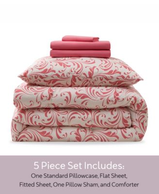 Luxury Soft Biomorphic Design 5-Pc. Comforter Set, Twin XL
