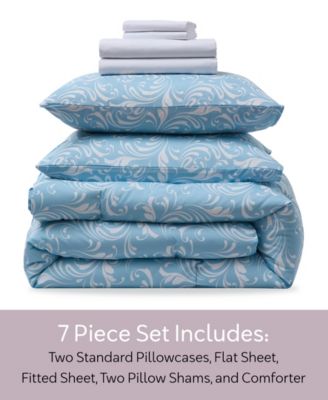 Luxury Soft Biomorphic Design 7-Pc. Comforter Set, King