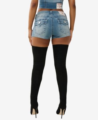 Women's Front Pocket Denim Flap Shorts