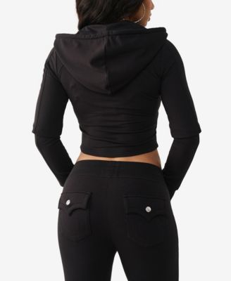 Women's French Terry Raglan Hoodie Sweatshirt