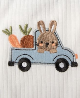 Baby Boys' Bunny-In-A-Truck Graphic Bodysuit & Pull-On Pants, 4-Piece Set