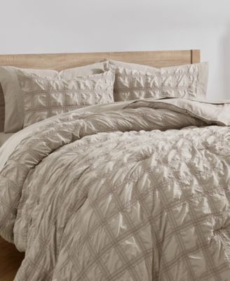 Luxury Soft Seersucker Design 7-Pc. Comforter Set, Queen