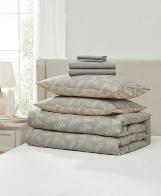 Luxury Soft Botanical Design 7-Pc. Comforter Set, Queen