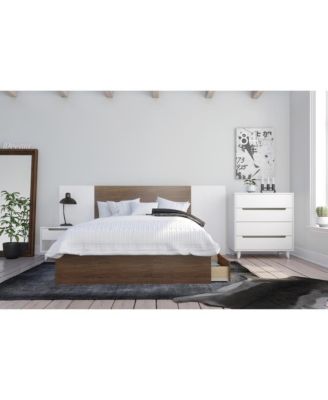 Nightstand 1-Drawer And Folding Door.