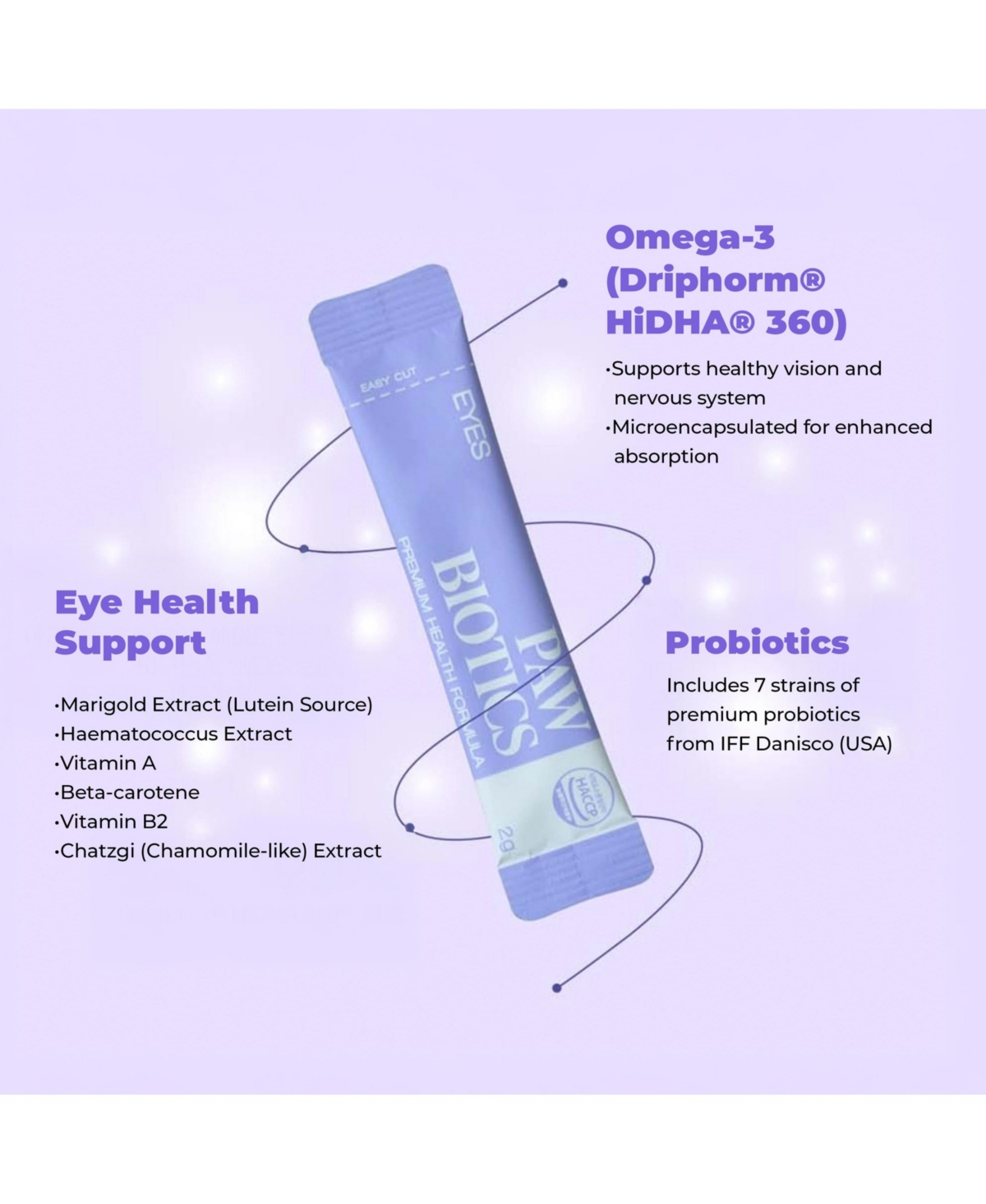 Doggy University Paw Biotics Skin and Coat Supplement for Dogs Cats