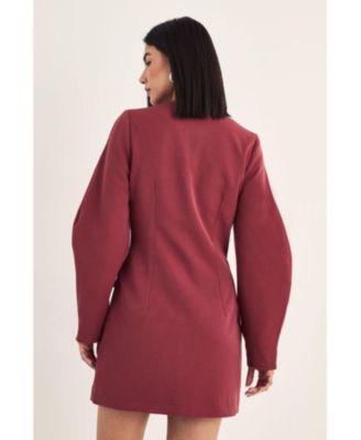 Women's Button Through Mini Blazer Dress