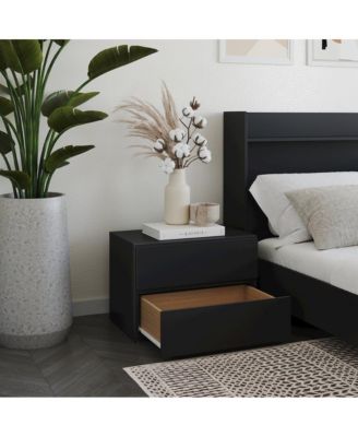 Nightstand With 1-Drawer And Folding Door.