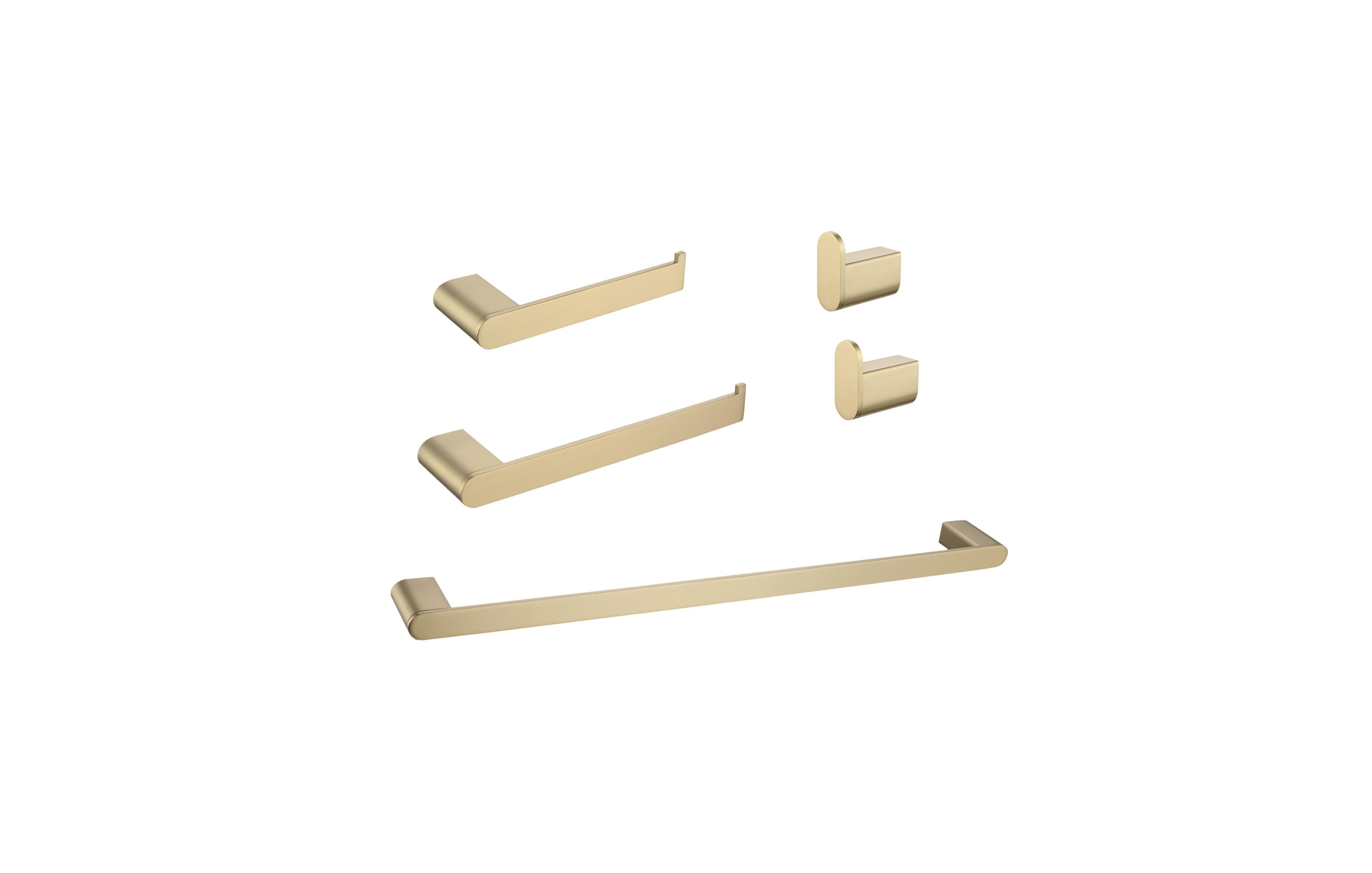 Rainsken 5- Piece Bathroom Hardware Set - Stainless Steel Accessories Set, Towel Bar, Towel Hooks and Towel Racks, Wall Mounted .