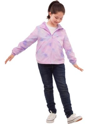 Girls Lightweight Fleece-Lined Windbreaker