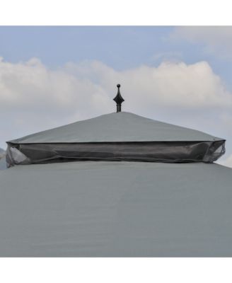 Decorative Outdoor Gazebo with Corner Shelves