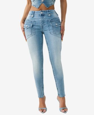 Women's Jennie Skinny Mid-Rise Retro Pocket Jeans