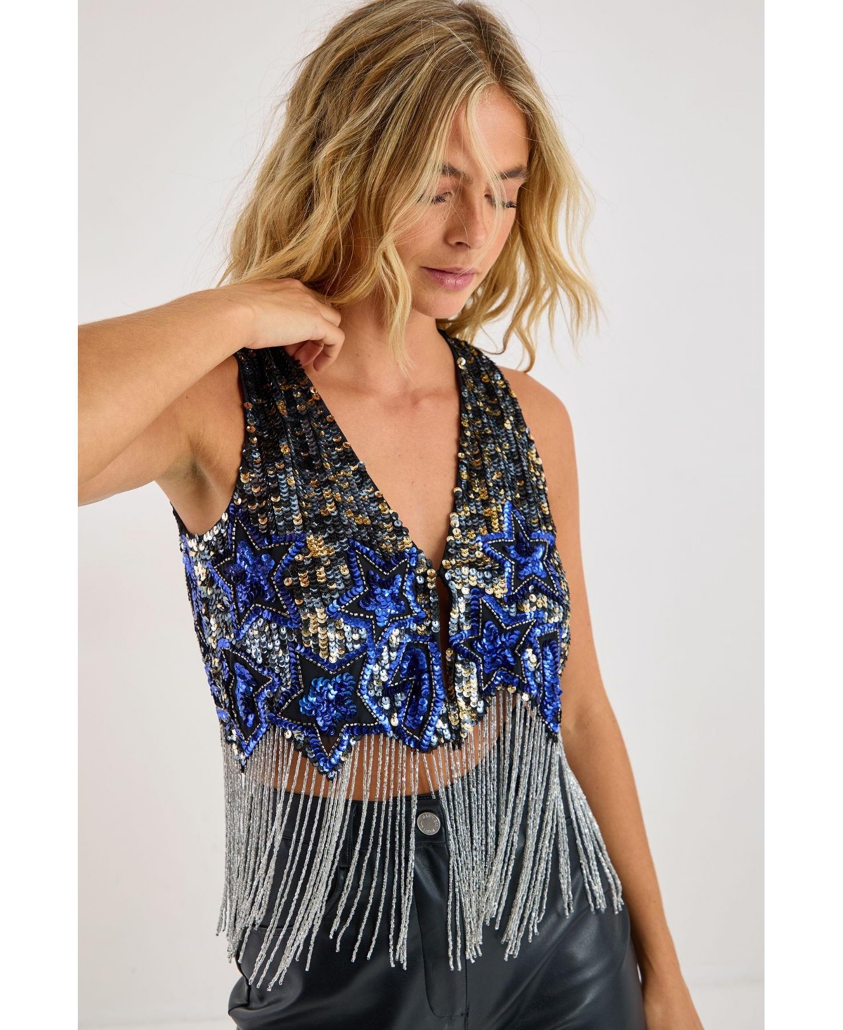 Nasty Gal Women's Embellished Tassel Vest