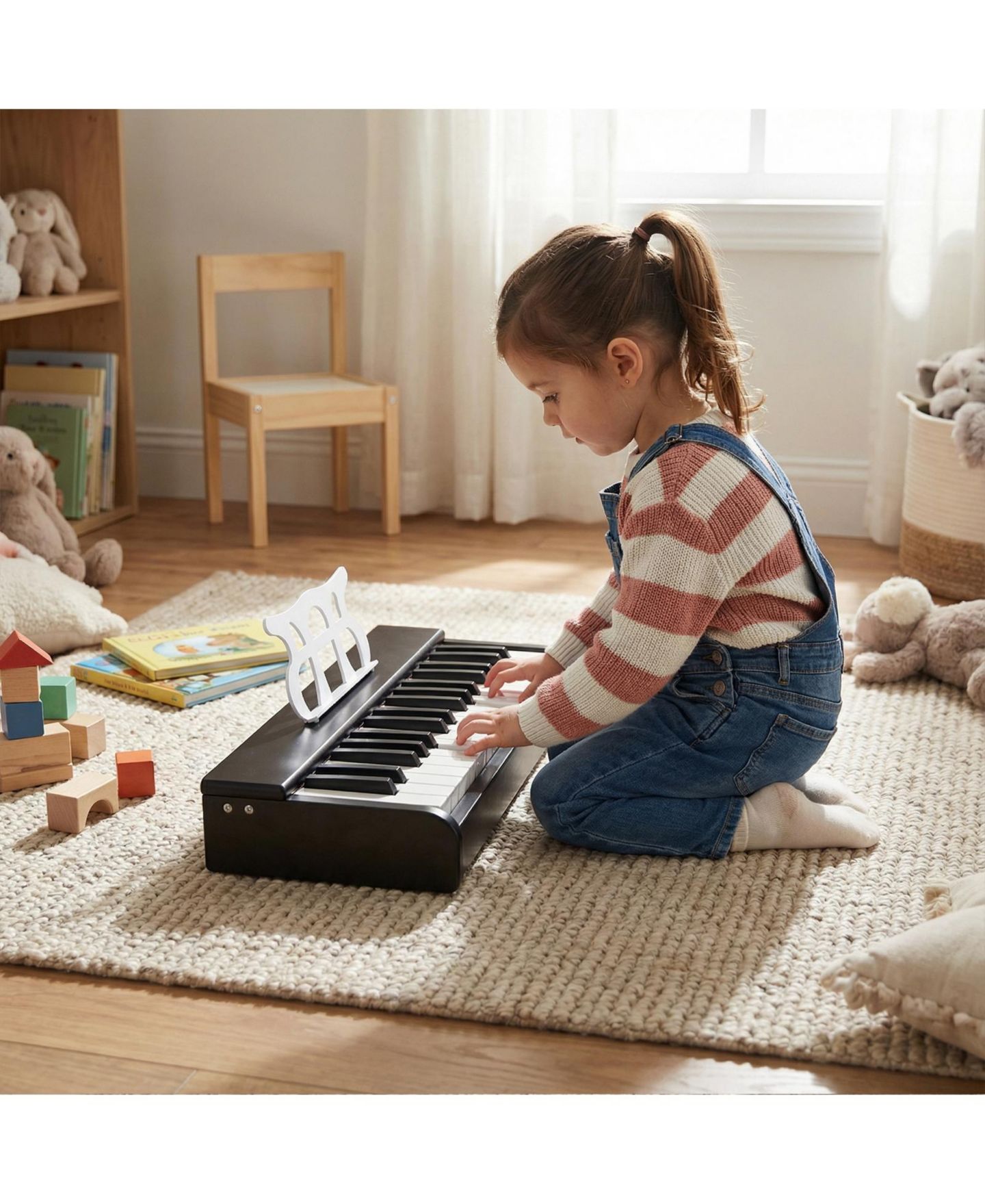 Детская игрушка Mecale 30-Key Kids Digital Piano with Music Stand, Ages 3+, цвет: Чёрный — фото 7