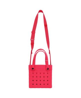 Small Woven Style Crocssbody Tote with Top Handles and removeable Crocssbody strap