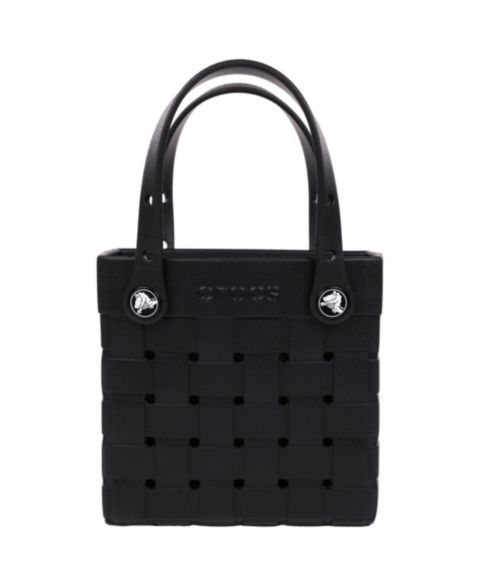 Женская сумка Crocs Small Woven Style Crocssbody Tote with Top Handles and removeable Crocssbody strap, цвет: Чёрный