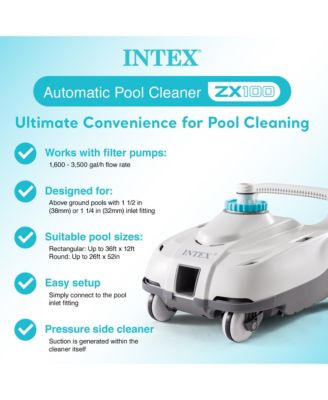 ZX100 Automatic Pressure Side Swimming Pool Cleaner w/Hose & Converter
