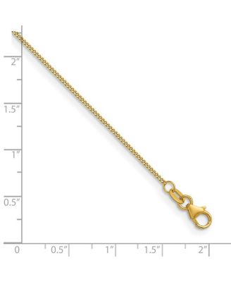Solid 18k Yellow Gold Italian 1.2mm Thin Curb Chain Necklace - 16 -24 Inches